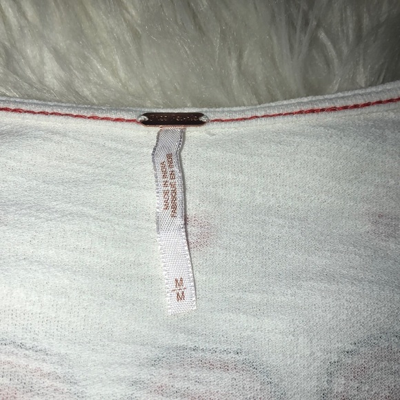 Free People | white embroidered peasant top M - Picture 2 of 5